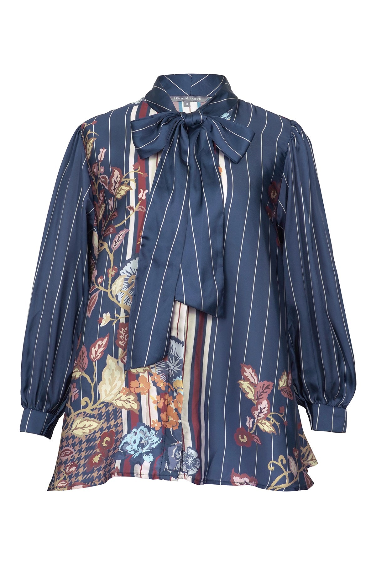 Amona Shirt With Tied Bow - Navy