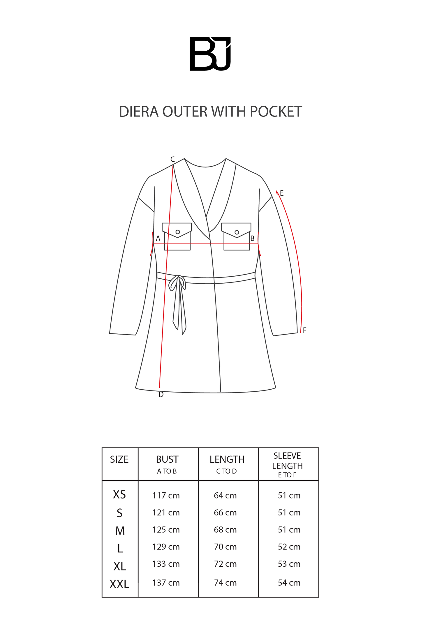 Diera Outer With Pocket - Peach