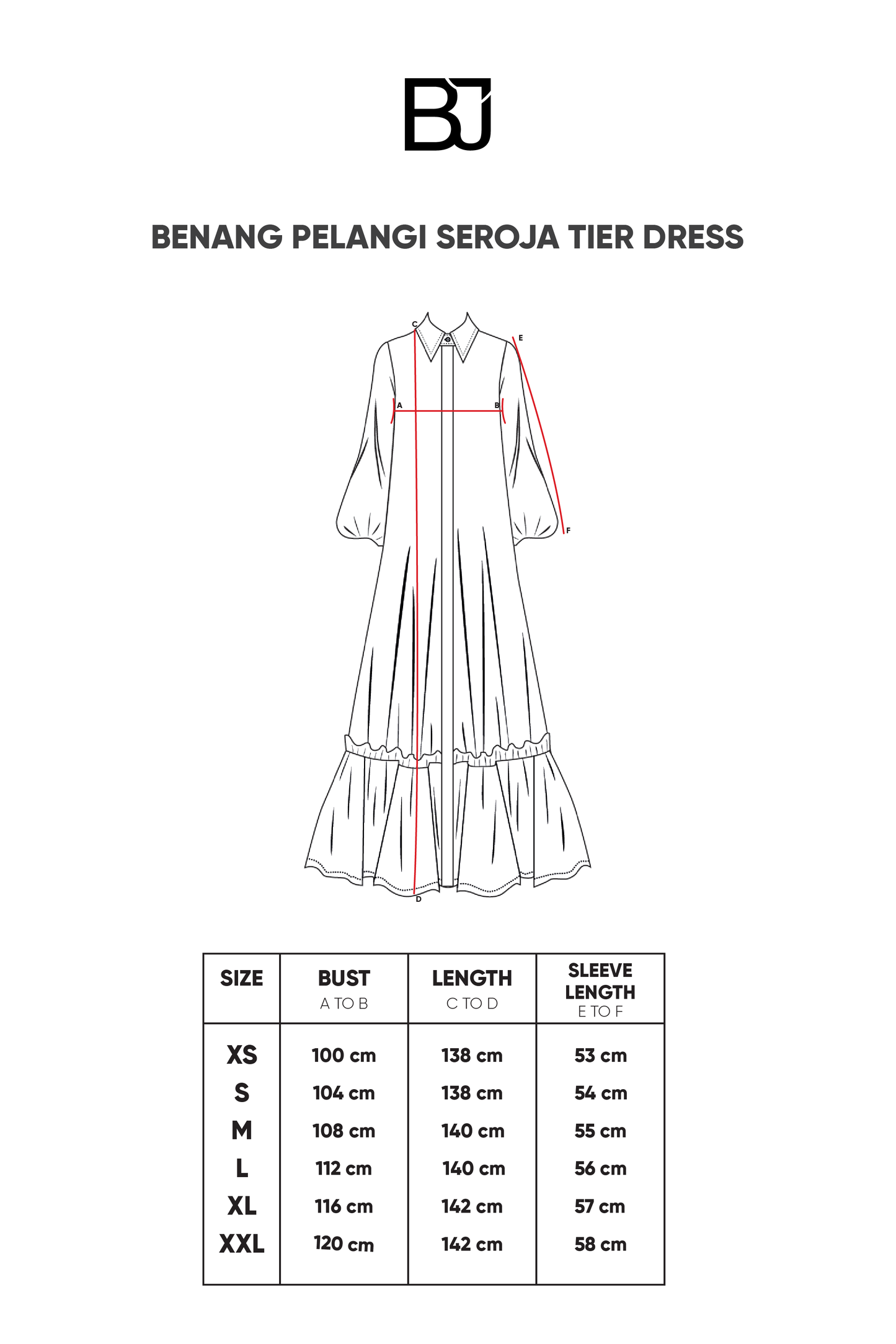 Benang Pelangi Seroja Tier Dress - Maroon