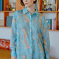 Tigress Oversize Voile Shirt - Blue