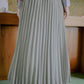 Kila Two Tone Pleated Skirt - Blue Gray