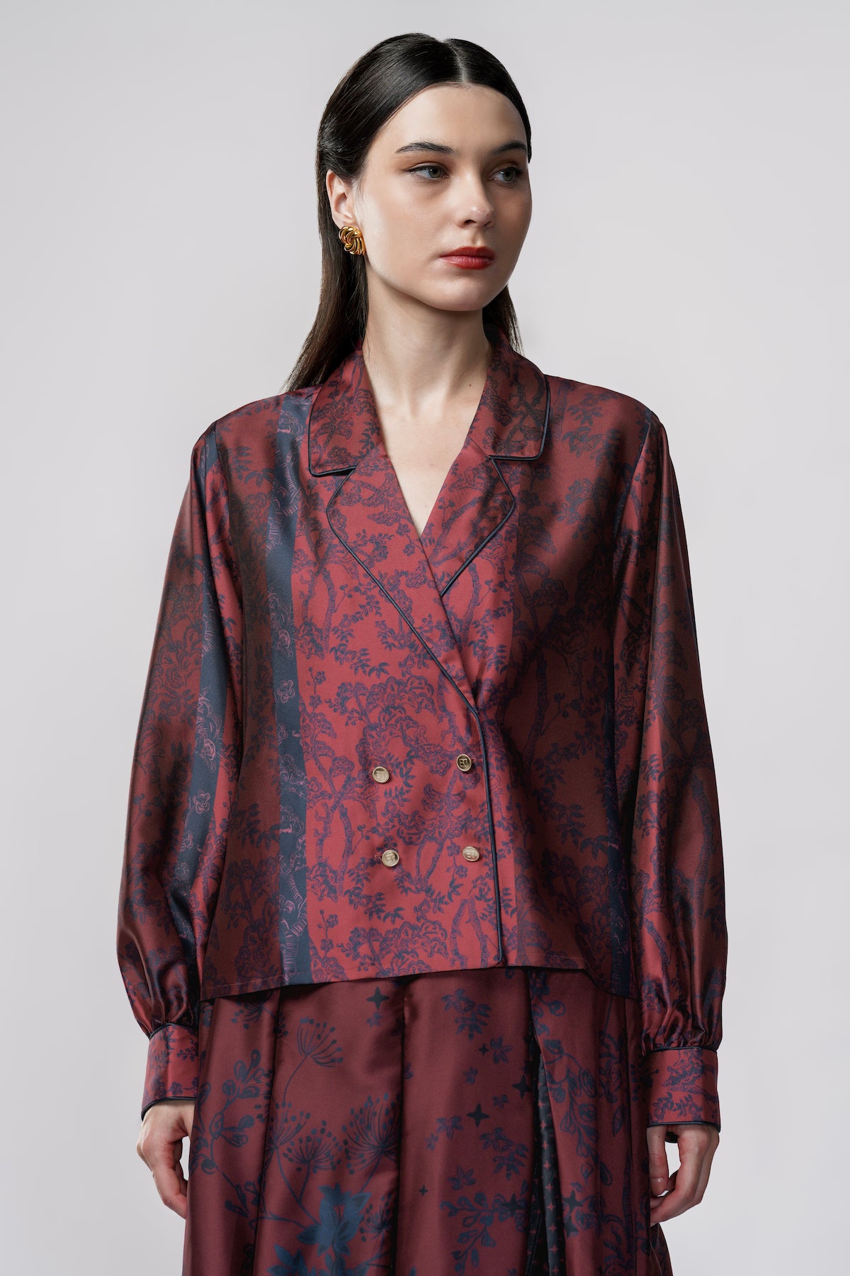 Samara Binding Shirt - Ruby