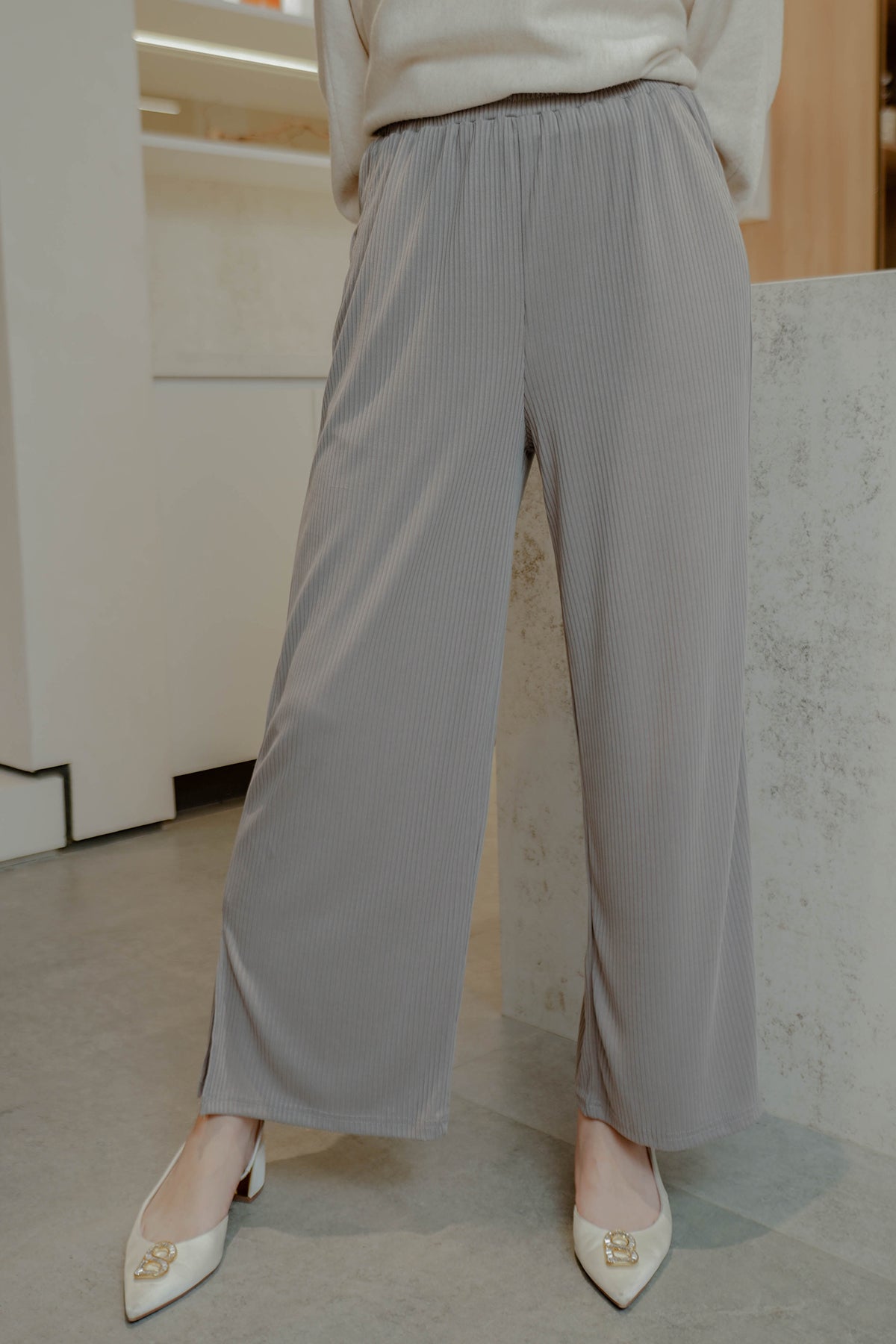 Knit Pants - Grey