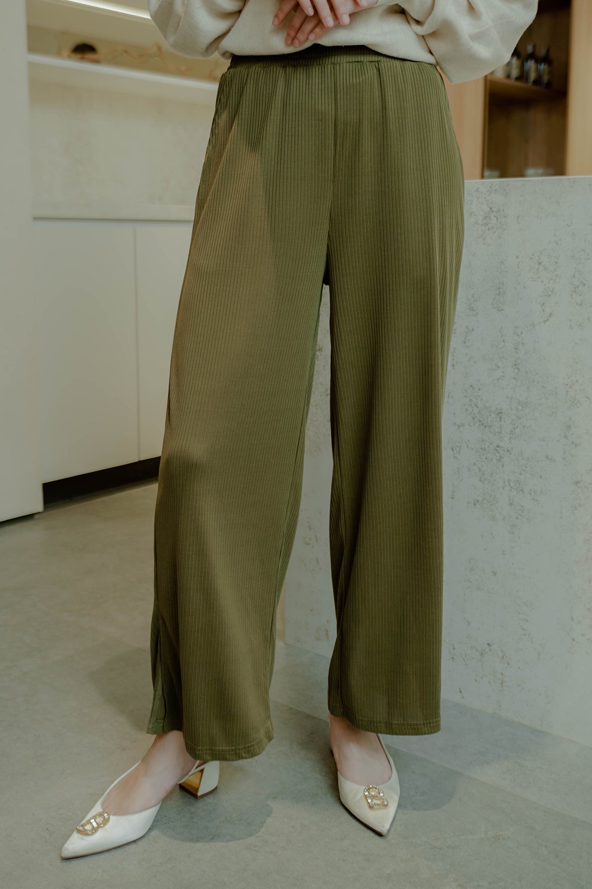 Knit Pants - Dark Olive