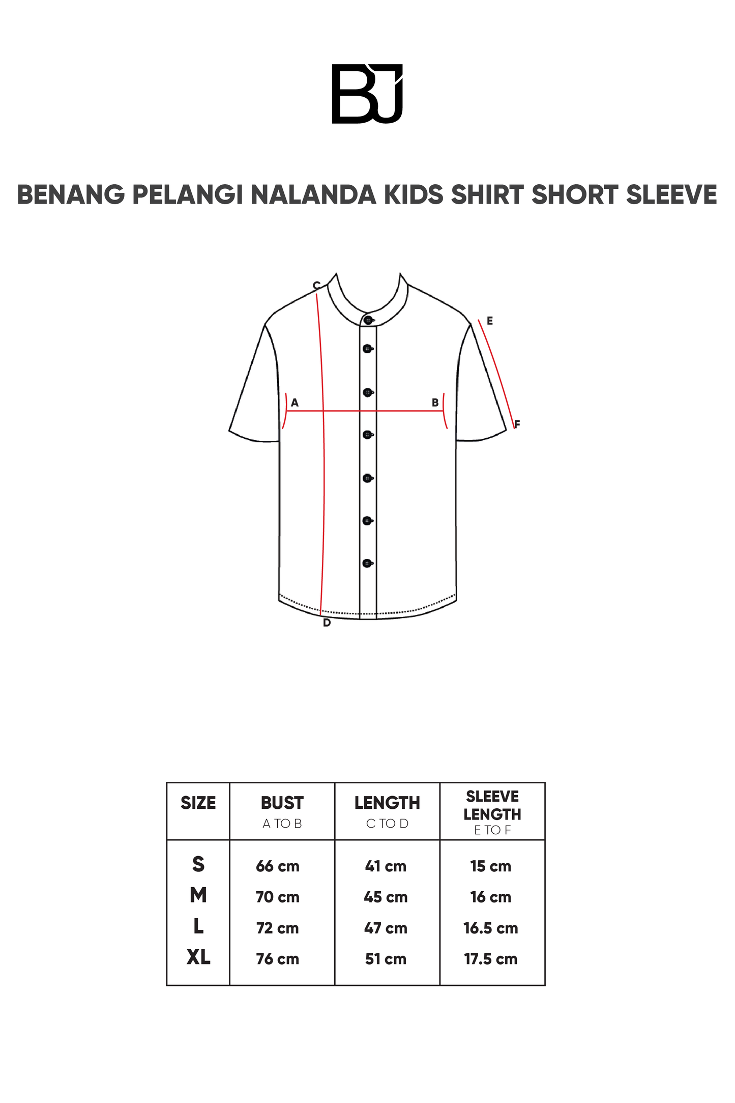 Benang Pelangi Nalanda Kids Shirt Short Sleeve - Blue