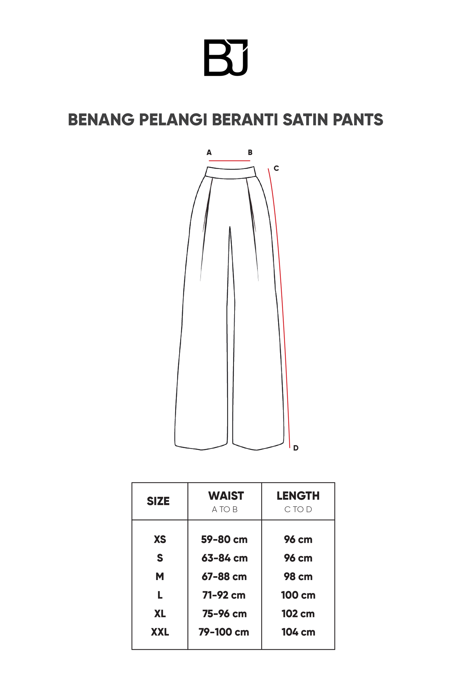 Benang Pelangi Beranti Satin Pants - Navy