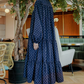 Bianca Polka Maxi Dress - Navy