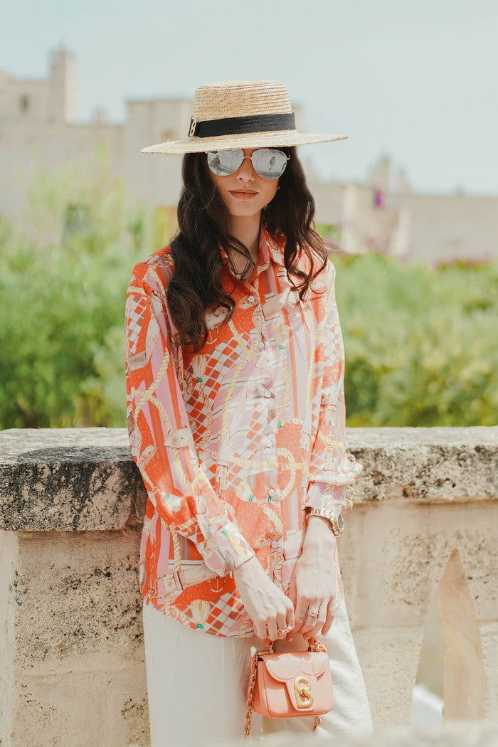 The Chain La Bella Georgette Shirt - Orange