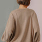 Sweatshirt With Dolman Sleeve - Beige