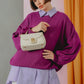 Sweatshirt With Dolman Sleeve - Plum