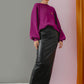 Sweatshirt With Dolman Sleeve - Plum