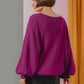 Sweatshirt With Dolman Sleeve - Plum