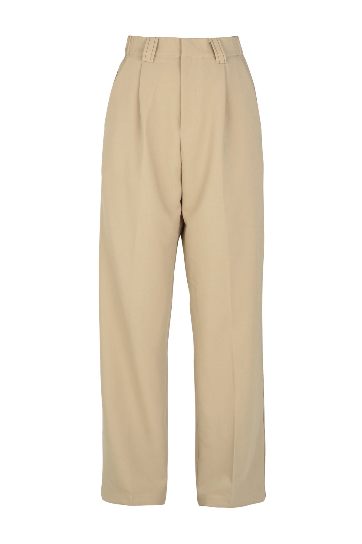 Contrast Stitch Pants - Khaki