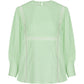 Alice Stripe Detailed Blouse - Mint Green