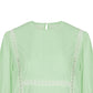 Alice Stripe Detailed Blouse - Mint Green