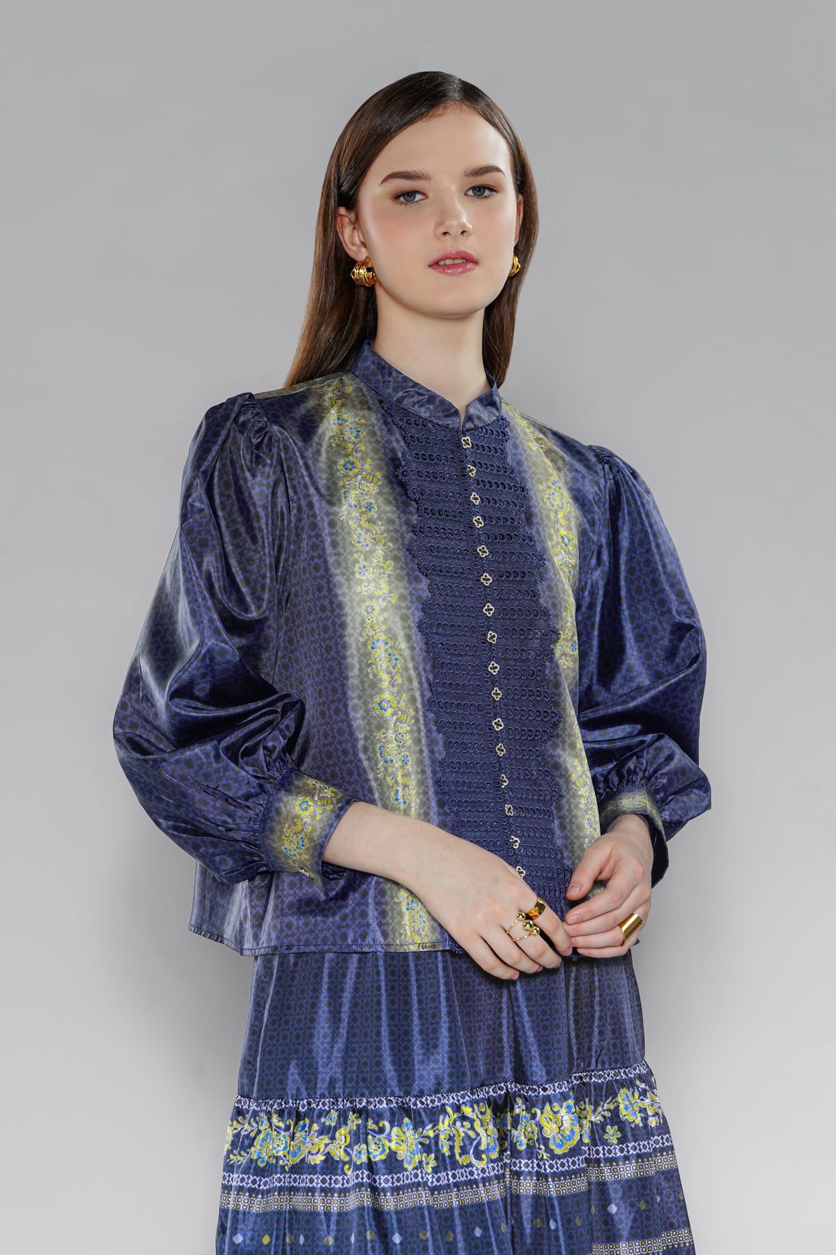 Adara Lace Shirt - Eclipse