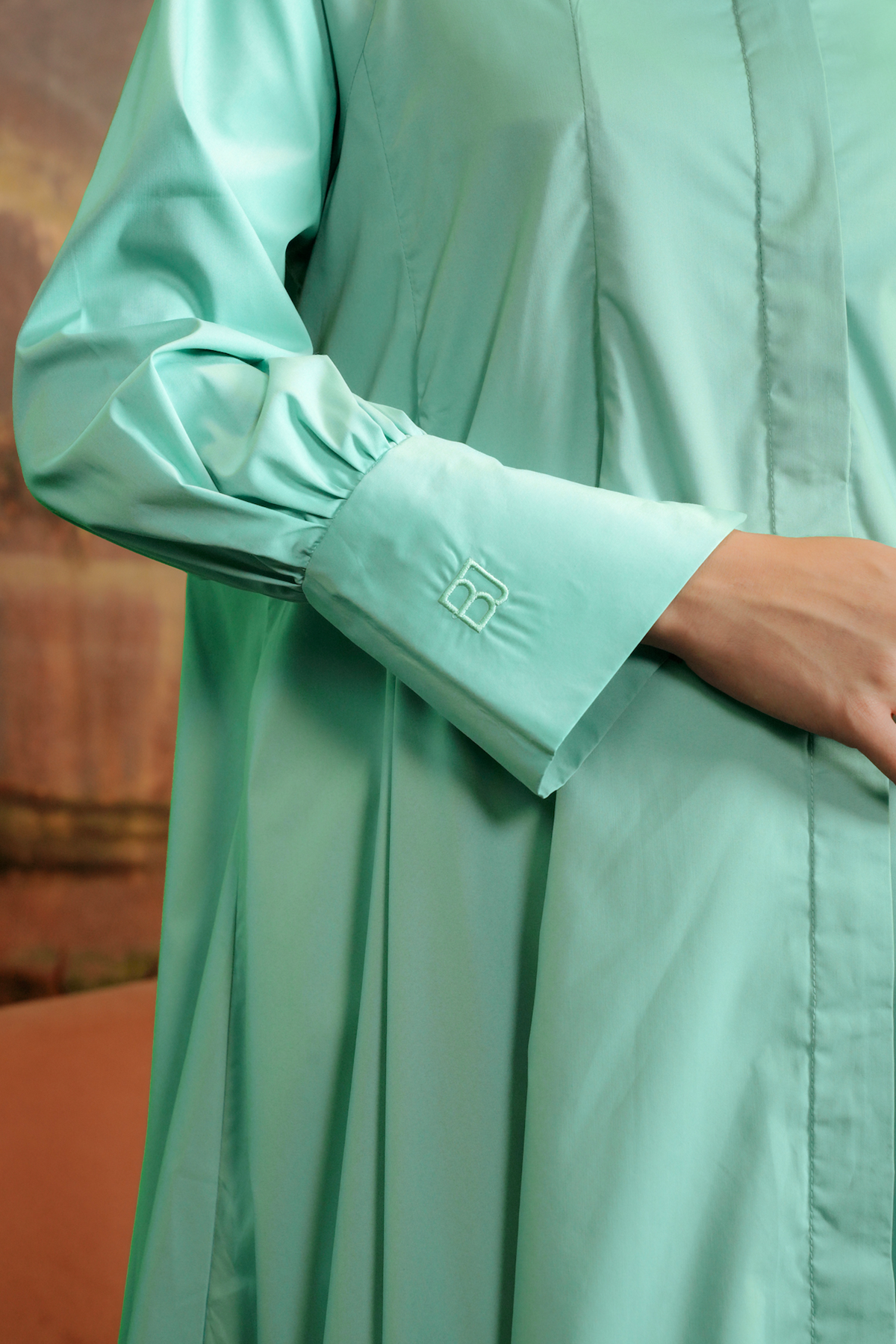 Adira Dress With Raglan Sleeve - Aqua