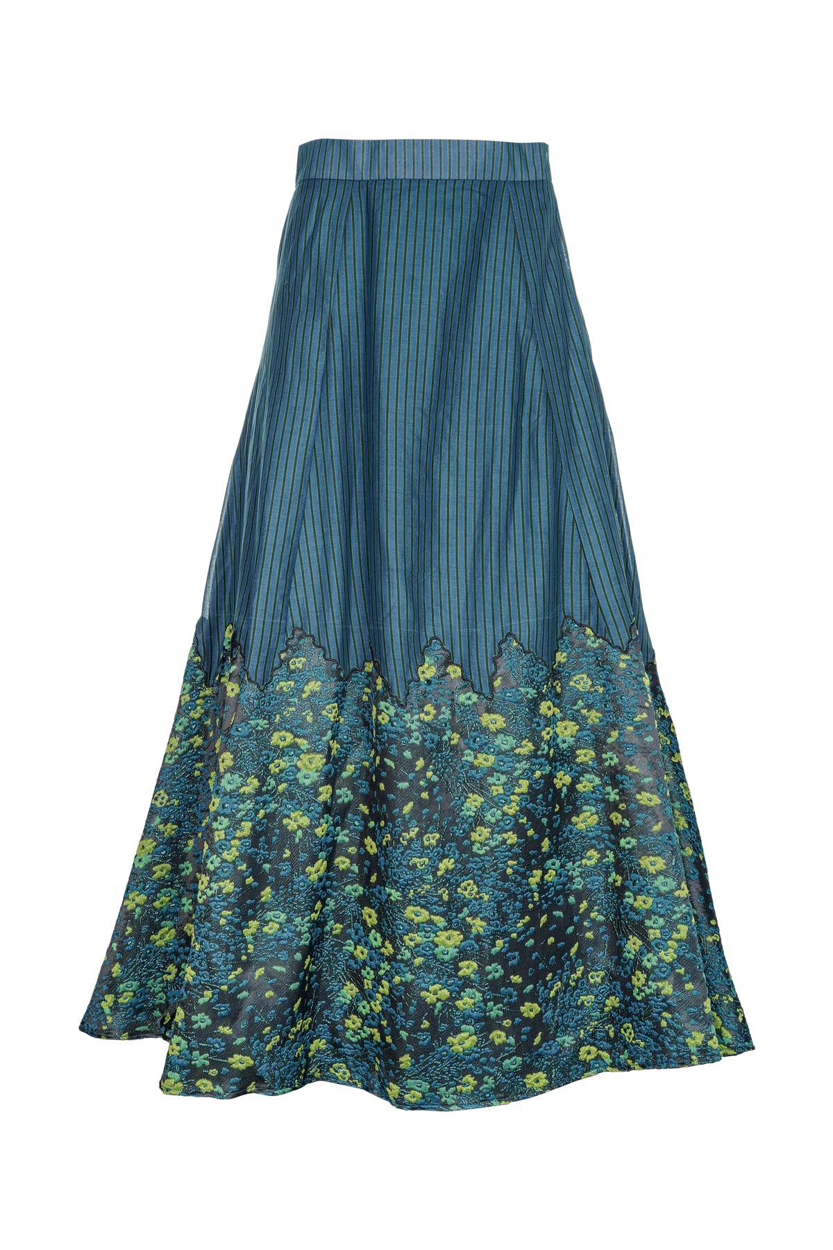 Aletta Jacquard Skirt - Teal