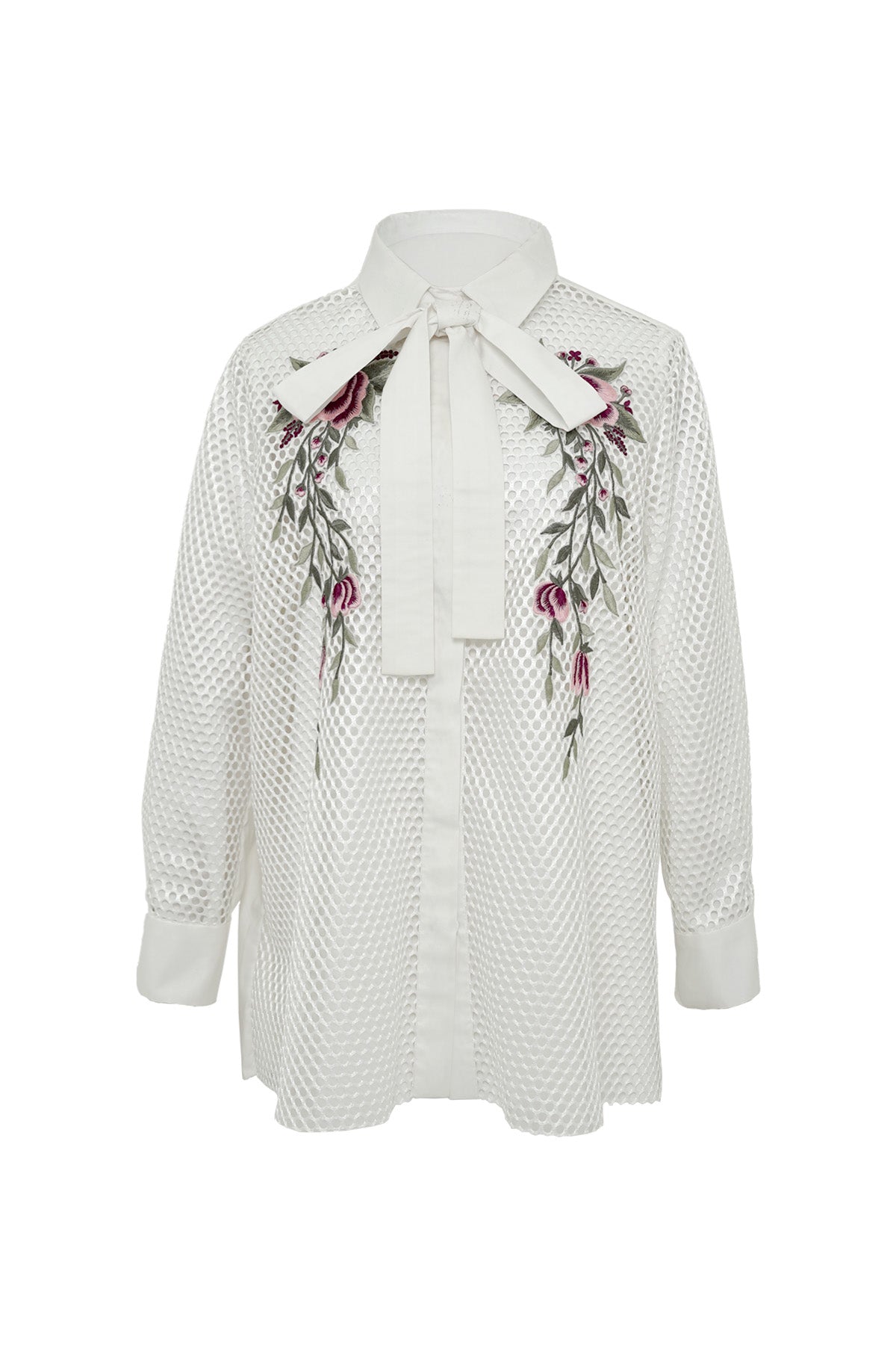 Alura Embroidery Shirt - White