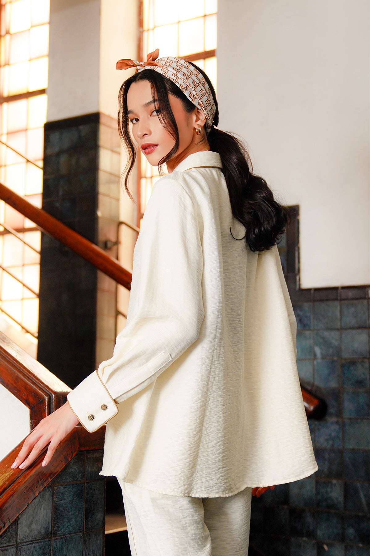 Amona Binding Shirt - Cream