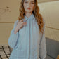 Anzy Shirt With Pleated Detail - Blue