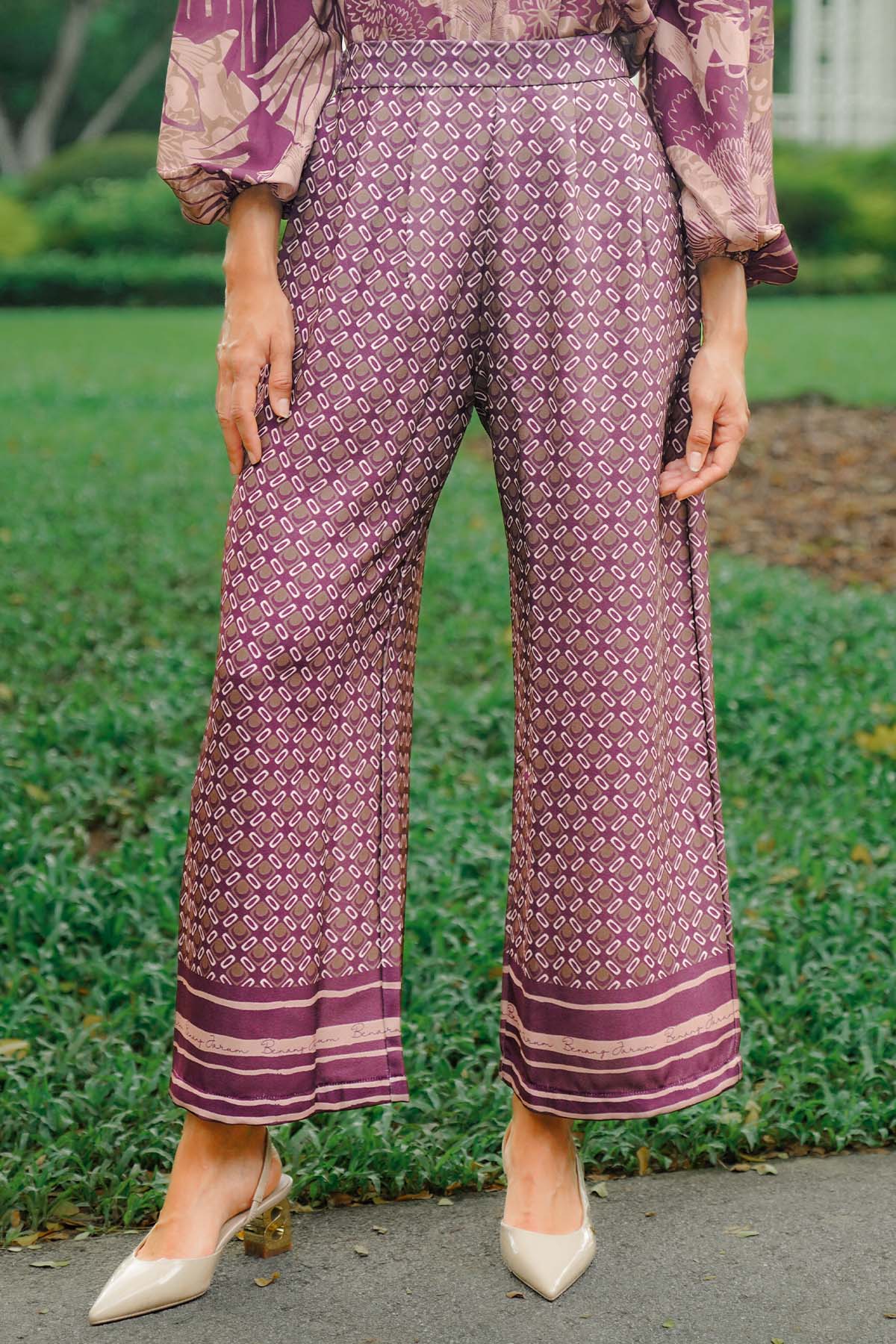 Aquila Pleated Pants - Rose Wood