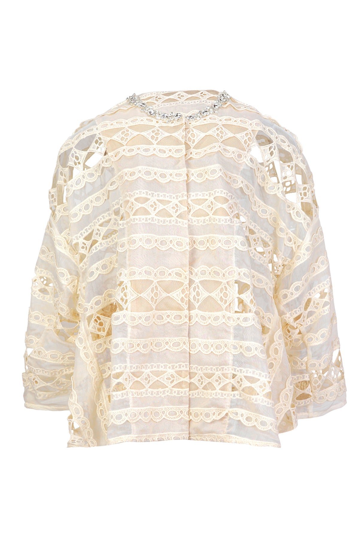 Arissa Lace Shirt - Creme