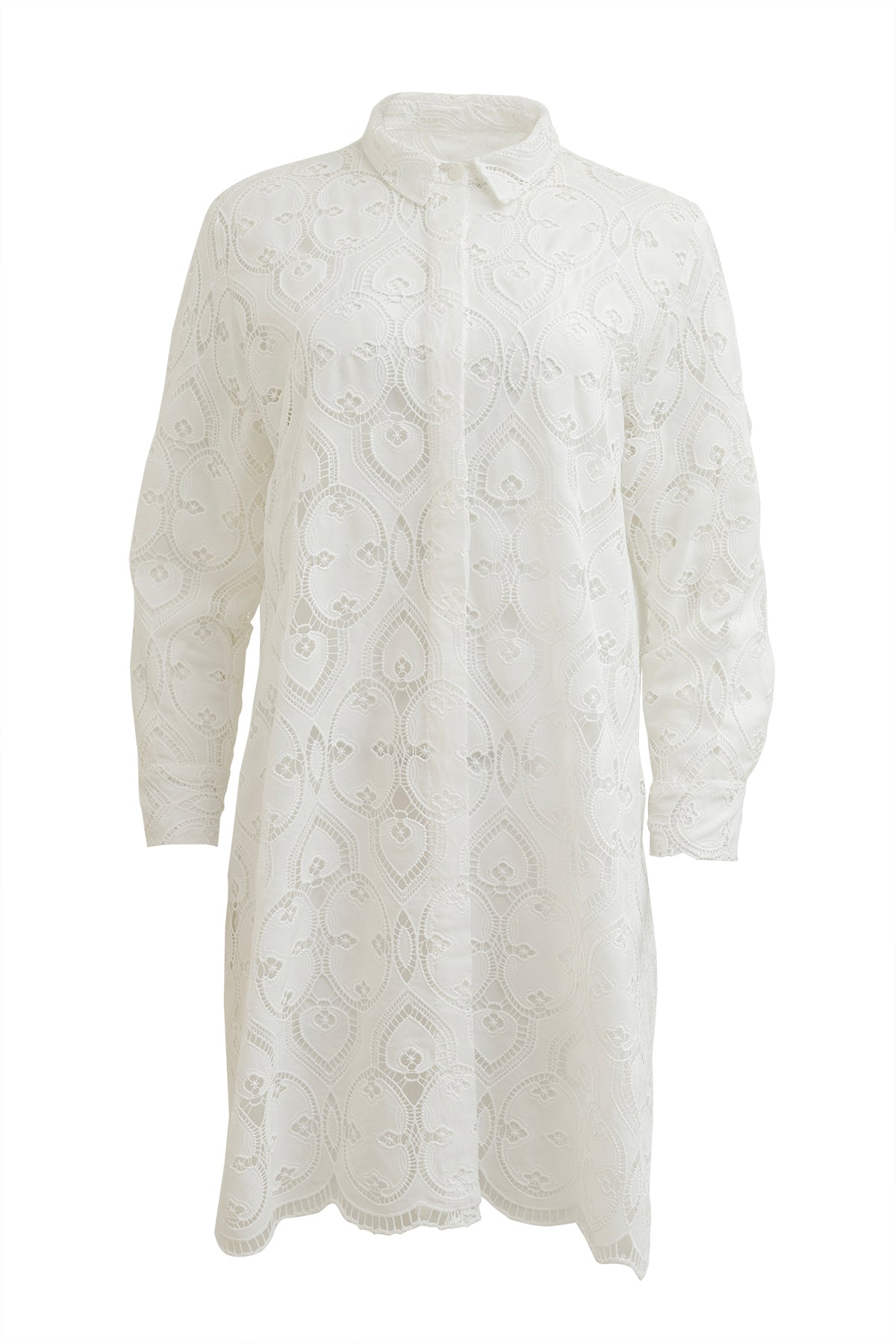 Ashley Embroidery Shirt - White