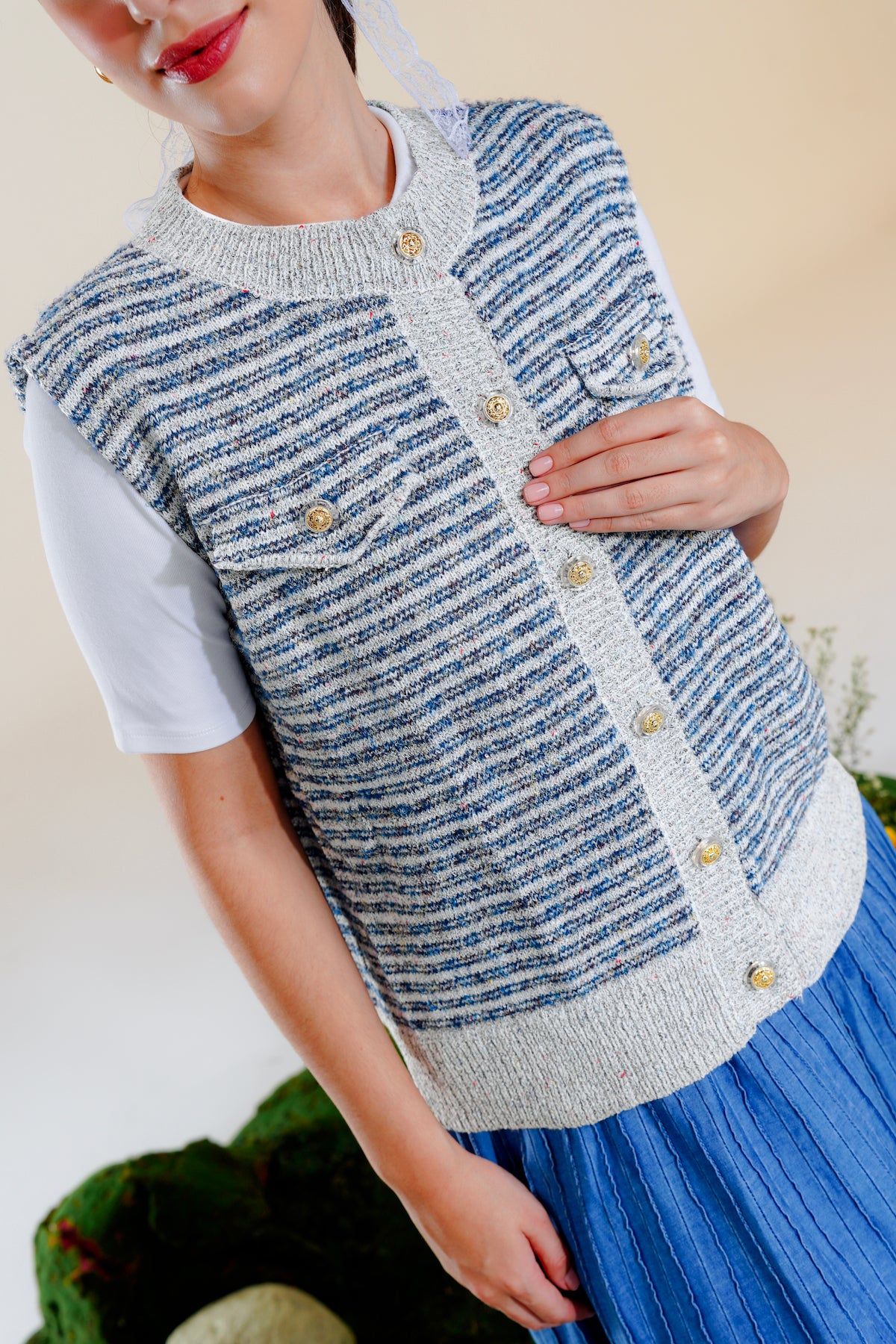 Aubree Vest - Blue