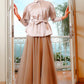 Azella Puffy Shirt - Mauve Brown