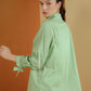 Azra Tie Bow Shirt - Green