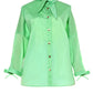 Azra Tie Bow Shirt - Green