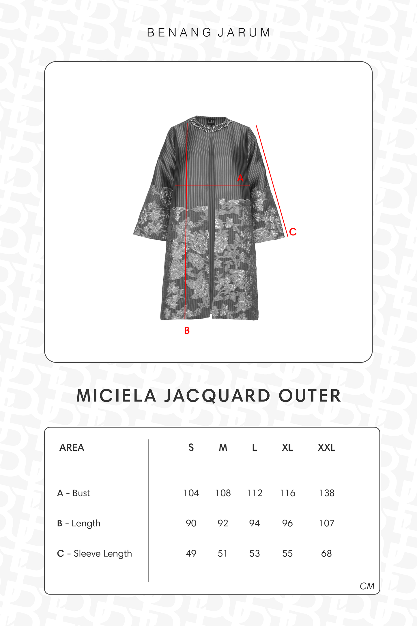 Miciela Jacquard Outer - Charcoal