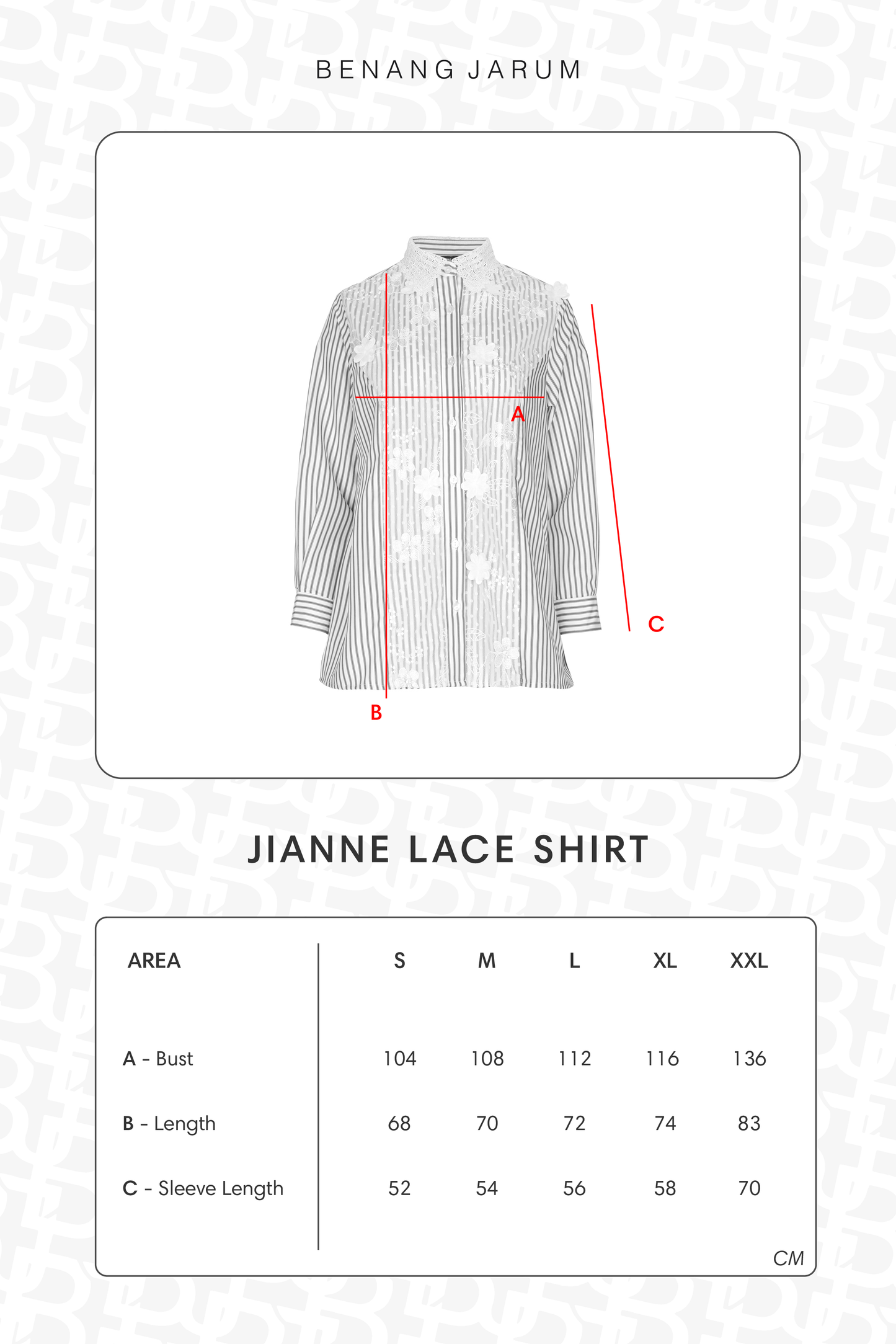 Jianne Lace Shirt - Blue Waves