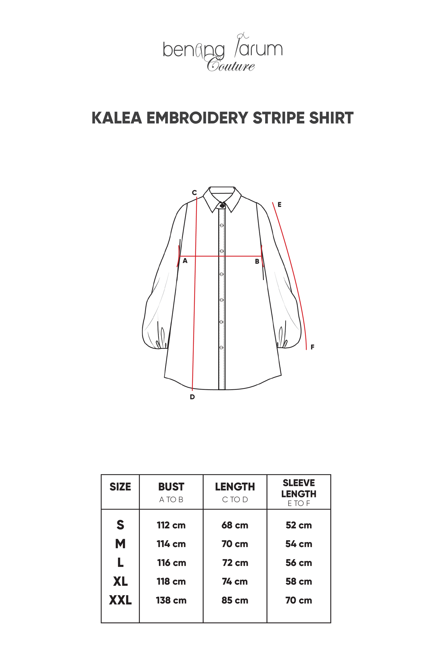 Kalea Embroidery Stripe Shirt - Cashmere