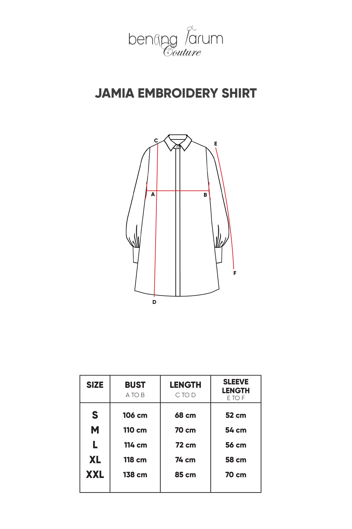 Jamia Embroidery Shirt - Blue
