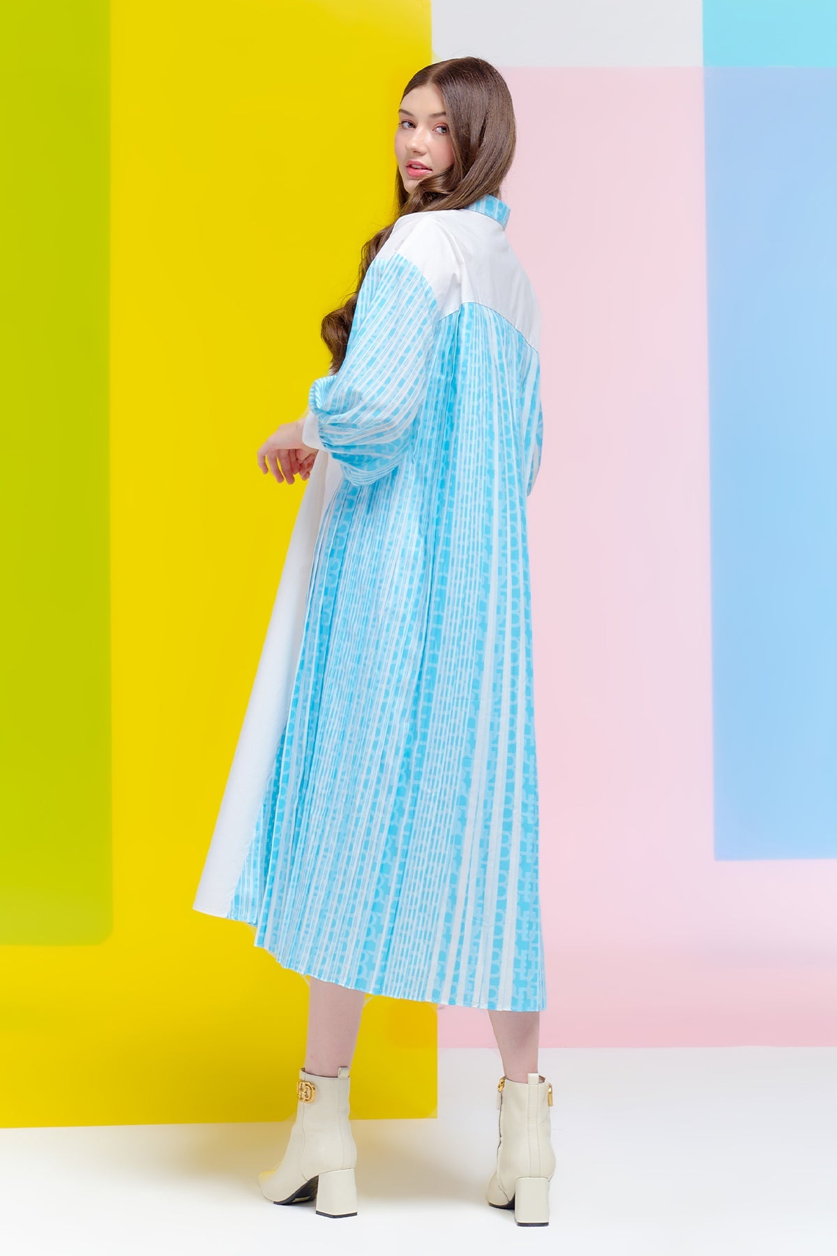 Chupa Chups Pleated Tunic - Sea Salt