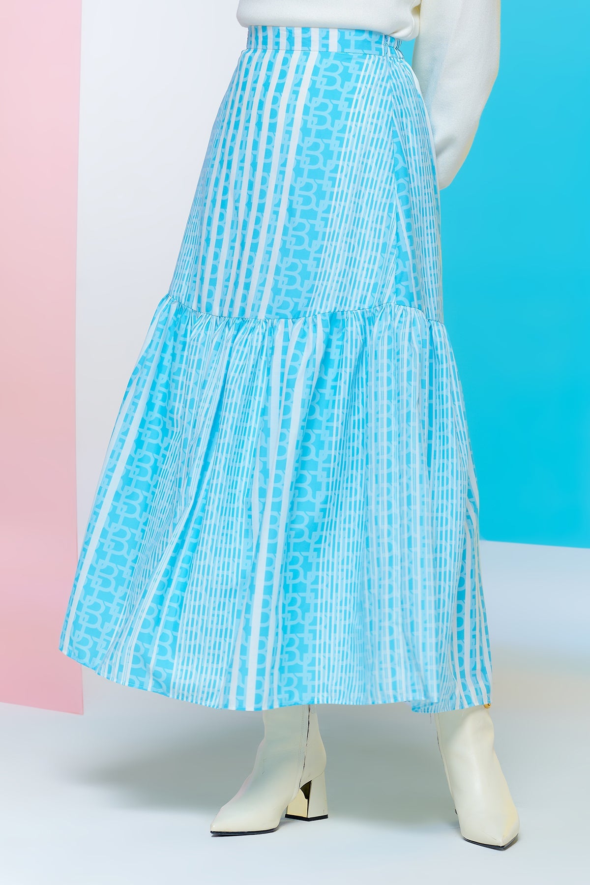 Chupa Chups Tiered Skirt - Sea Salt