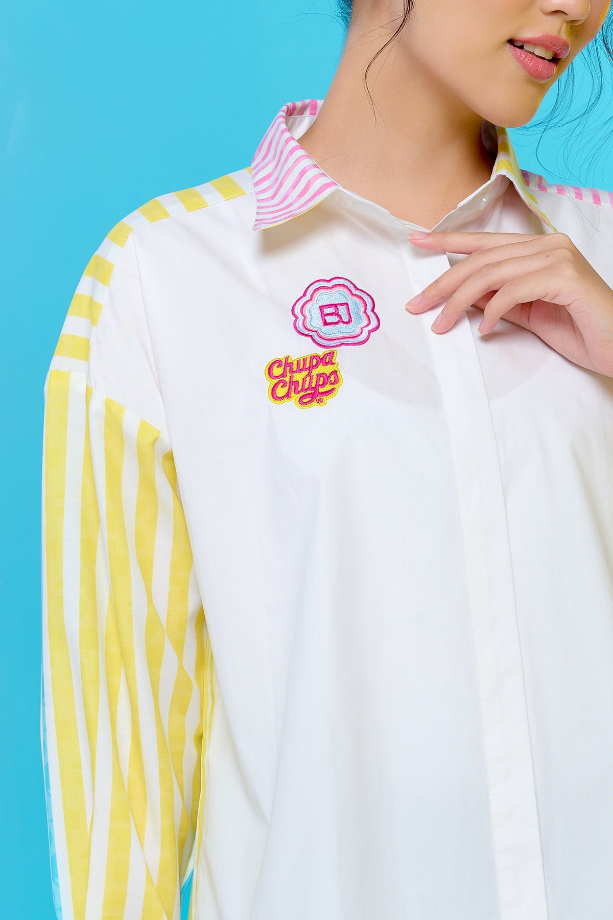 Chupa Chups Back Pleated Shirt - Lemonade