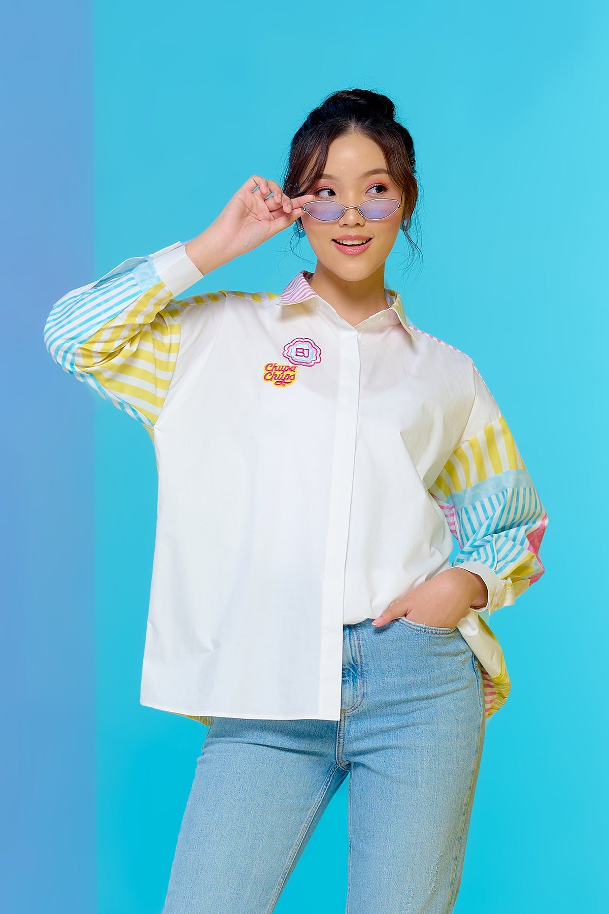 Chupa Chups Back Pleated Shirt - Lemonade