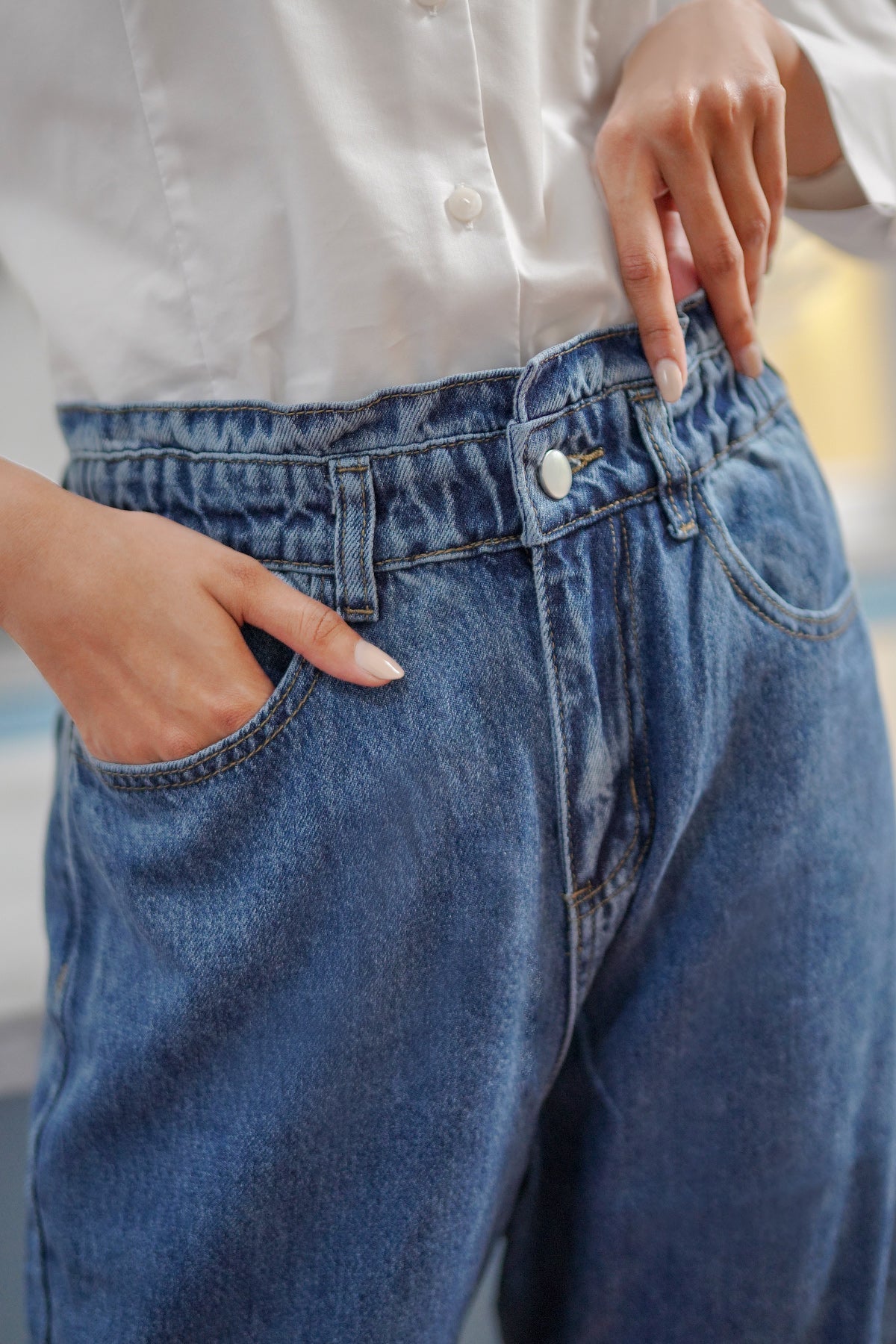 Blue Baggy Jeans