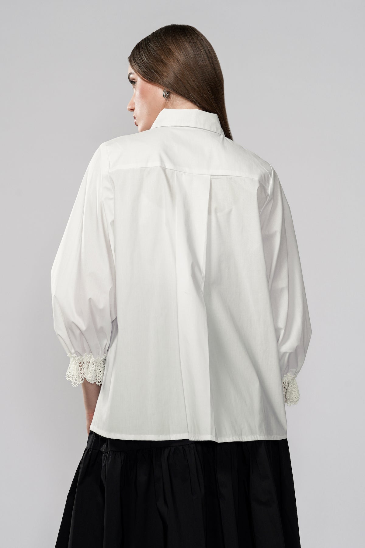 Beatrice Lace Shirt - White