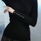 Knitted Top With Buttons Black