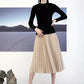 Pleats Me Skirt Beige