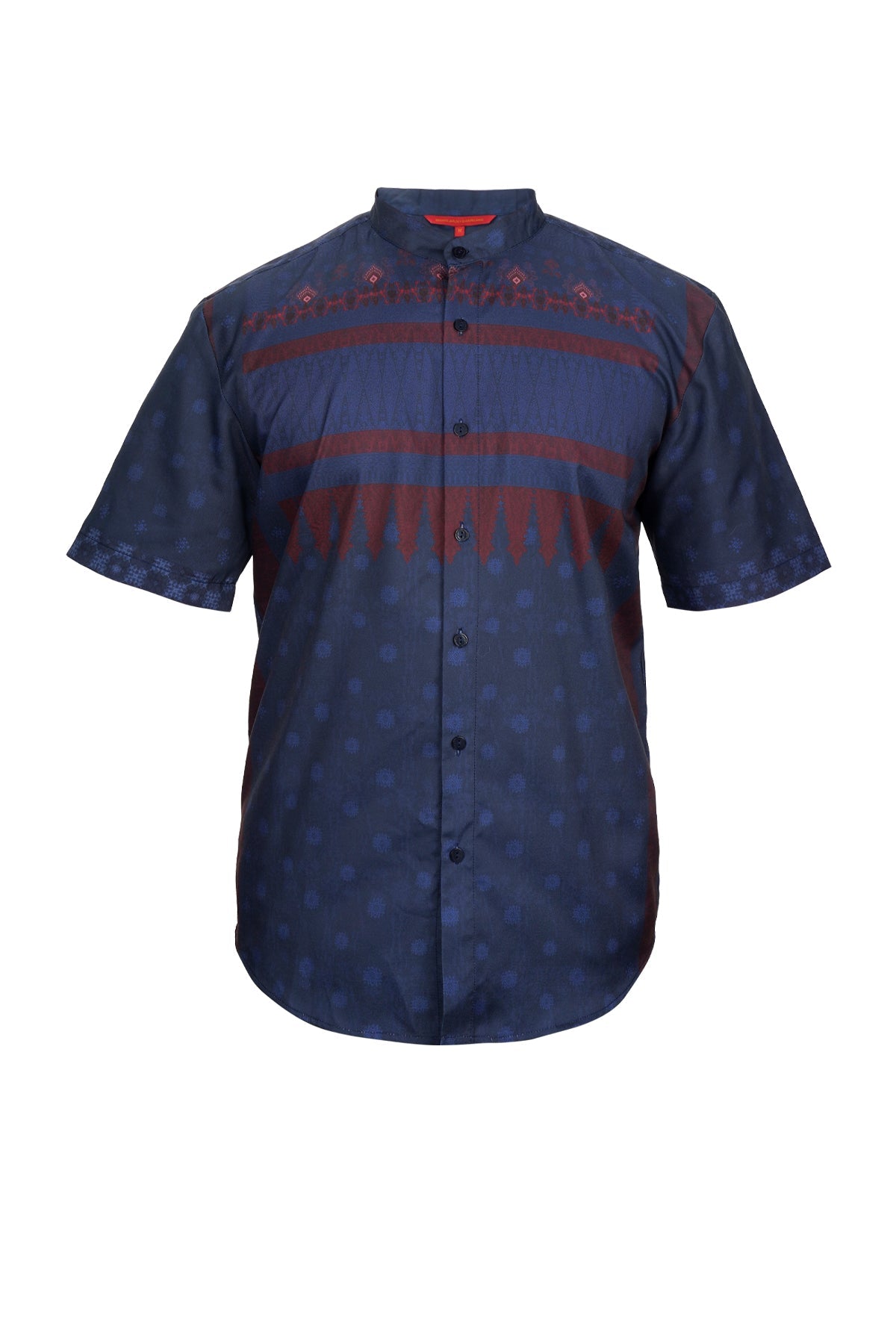 Benang Pelangi Gending Men Shirt Short Sleeve - Navy