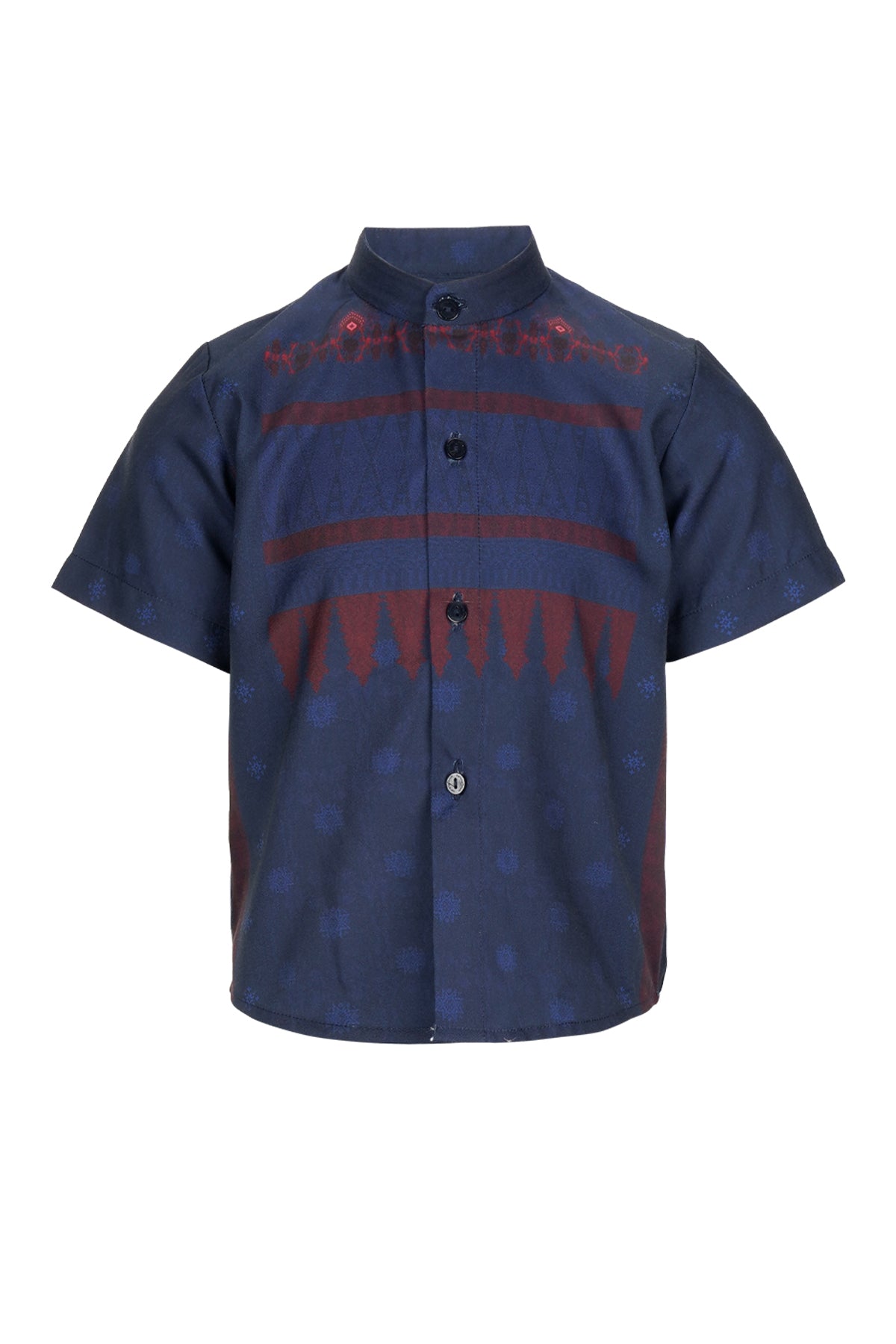 Benang Pelangi Nalanda Kids Shirt Short Sleeve - Navy