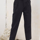 Black Belted Peg Pants