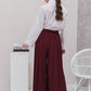 Maroon Pleats Me Flowy Pants