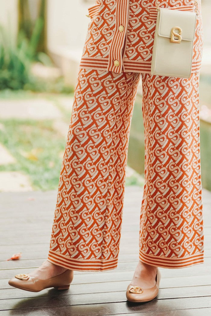 Bimu Light Knit Pants - Orange