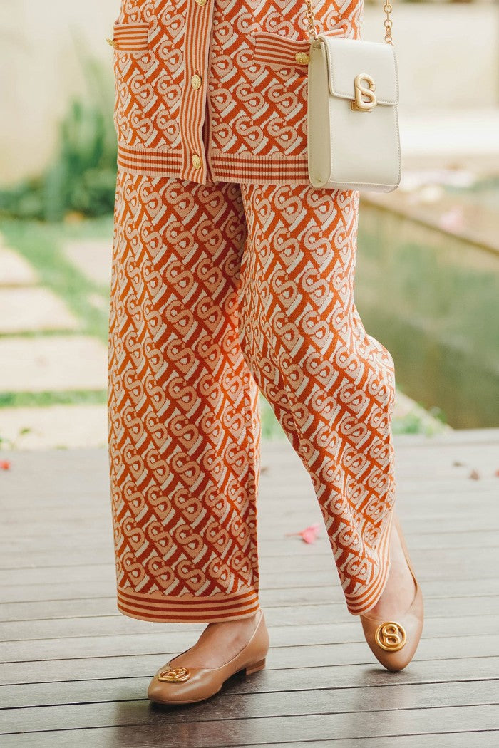 Bimu Light Knit Pants - Orange